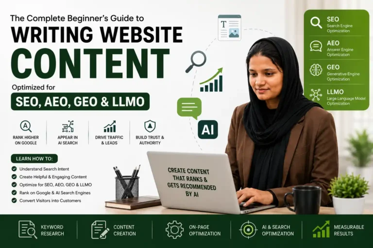The Complete Beginner’s Guide to Writing Website Content Optimized for SEO, AEO, GEO, and LLMO